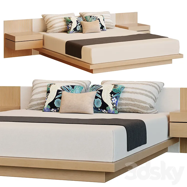 Japanese Bed 3D Model Free