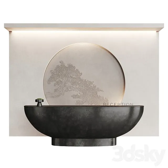 Japanese black reception 3D Model