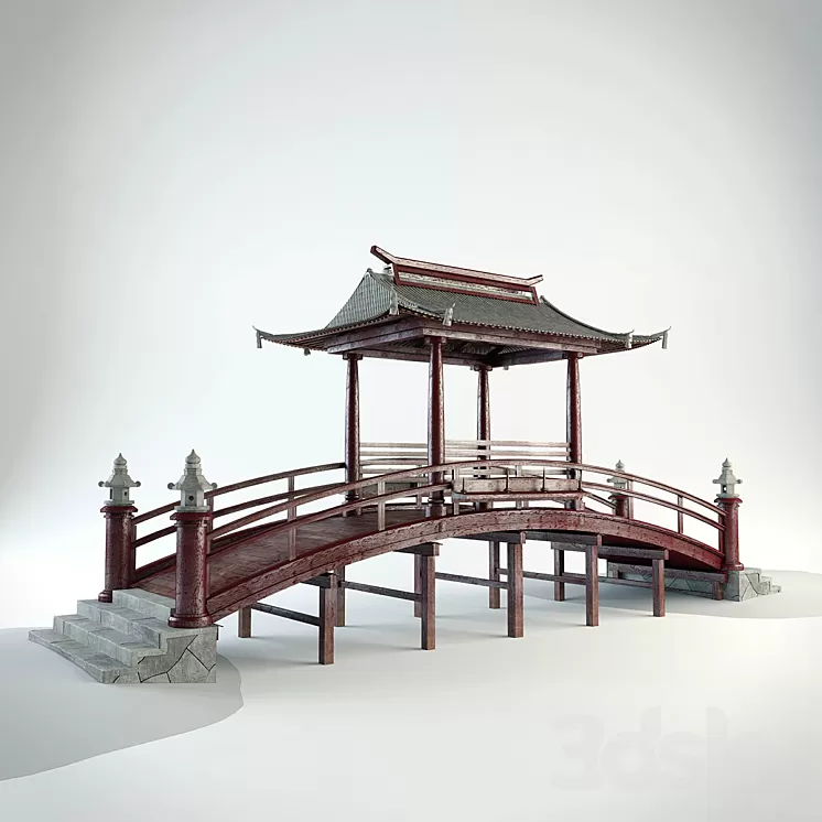Japanese Bridge 3D Model