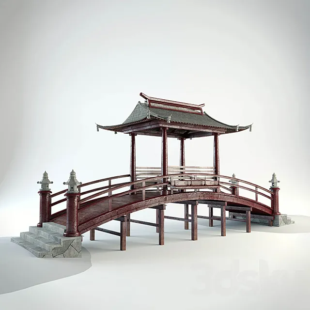 Japanese Bridge 3D Model