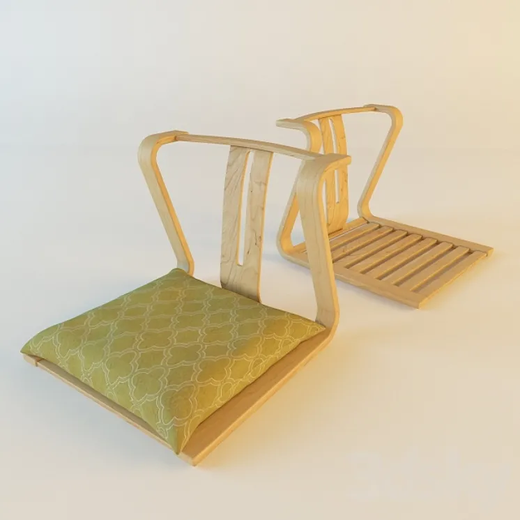 Japanese Chair Hara design 3D Model Free