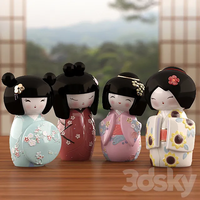 Japanese doll Kokesh 3DModel