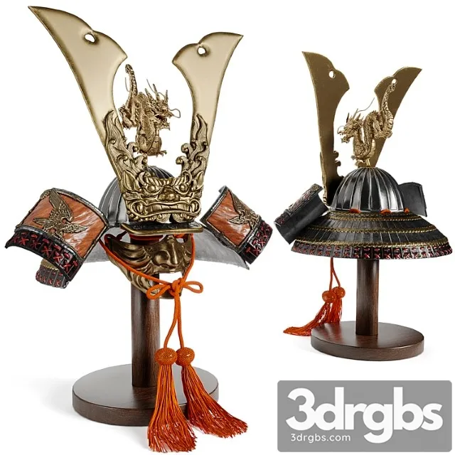 Japanese fabulous samurai helmet and mask