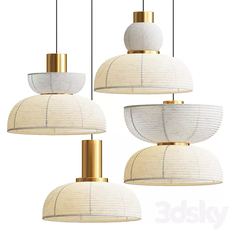 Japanese Pendant Lamp 3D Model Free