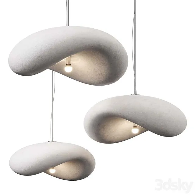 Japanese Style Wabi Sabi Chandelier 3D Model