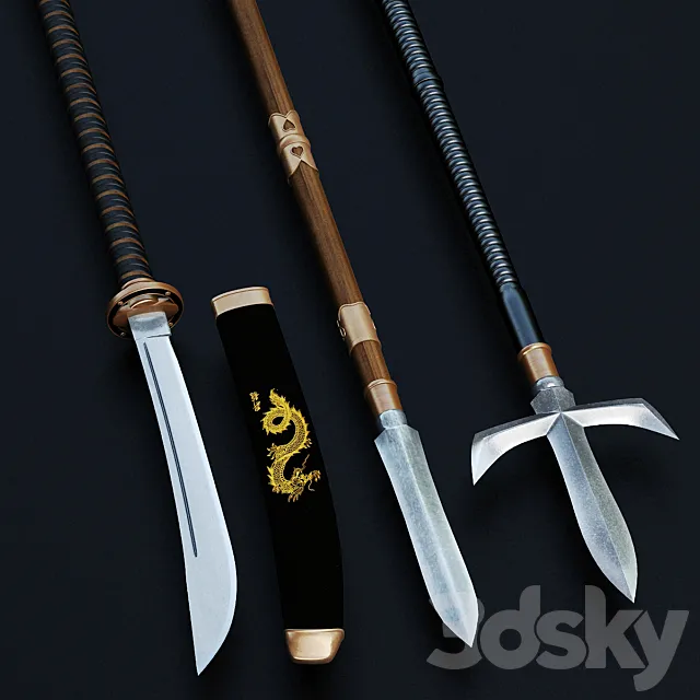 Japanese traditional weapons 3DModel