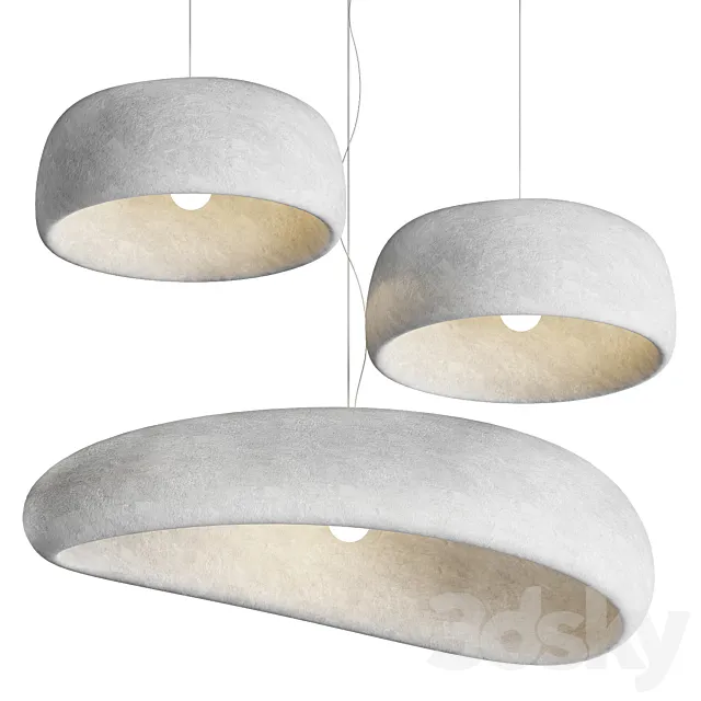 Japanese Wabi Sabi Pendant Lamp 3D Model