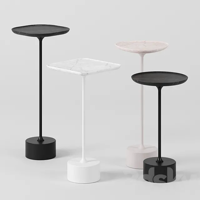 Jardim side tables set 1 by Sollos 3D Model