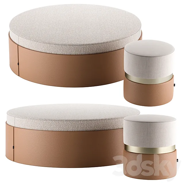 Jason & Edson Poufs by Laskasas 3DModel