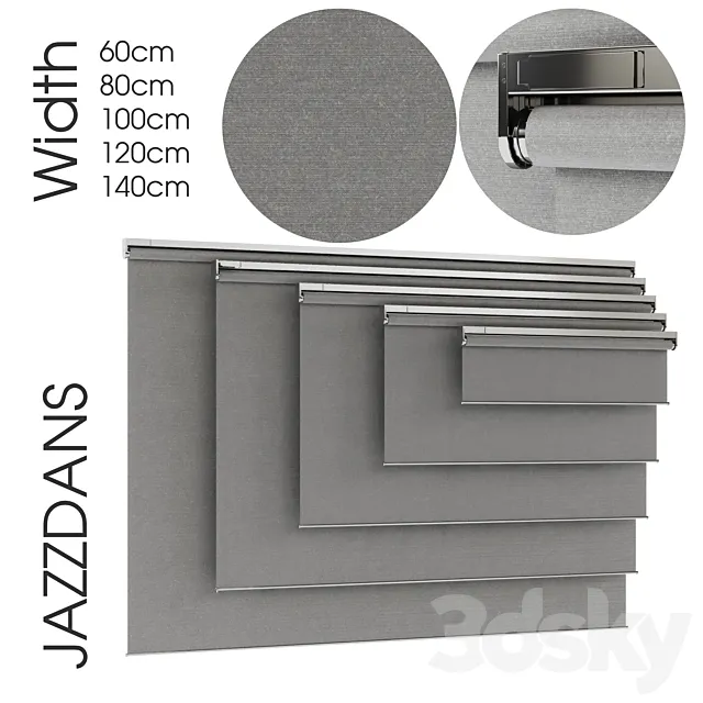 Jazzdans. Block-Out Roller Blind 3D Model
