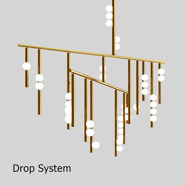 JBS Avion Round 16 Light Chandelier 3D Model
