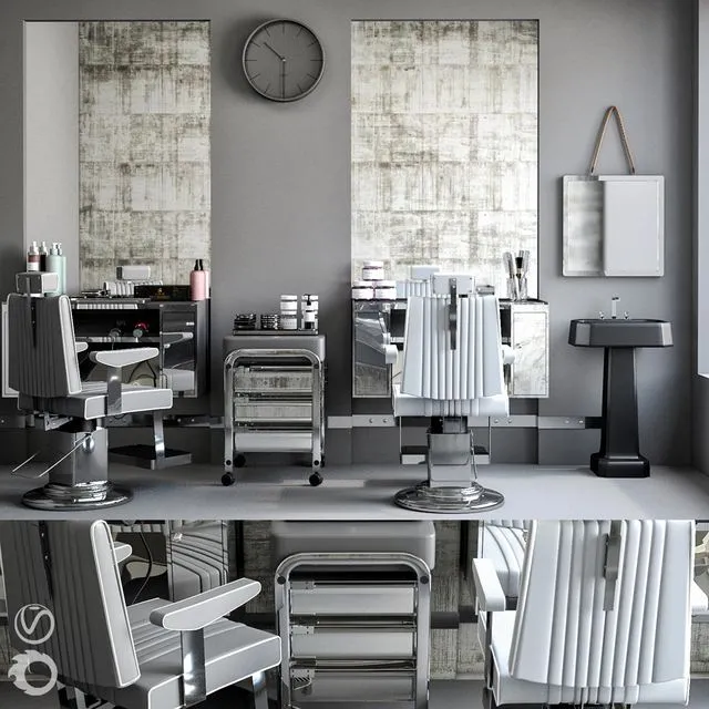 JC Barber Shop 2 3D Model