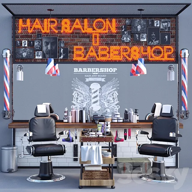 Jc Barber Shop 3DModel