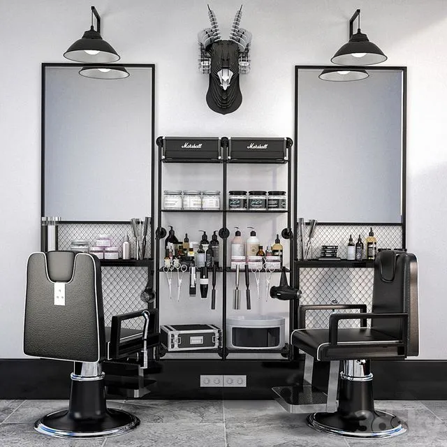 JC Barber Shop 4 3D Model