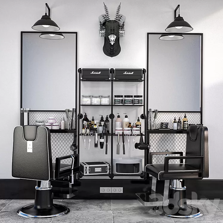 JC Barber Shop 4 3D Model