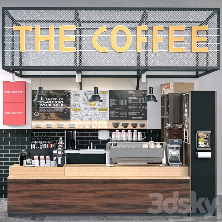 JC Coffee Shop 6 3D Model