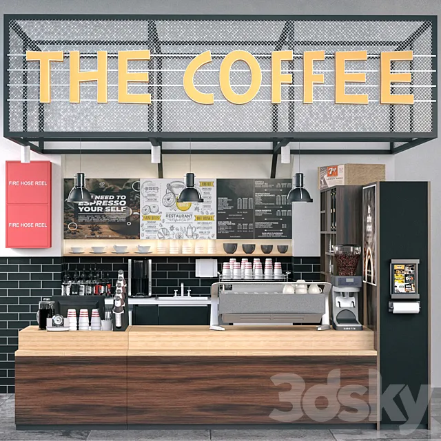 JC Coffee Shop 6 3DModel