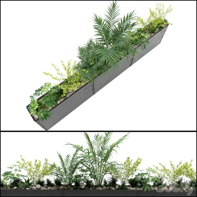 JC Long Planter 1 3D Model