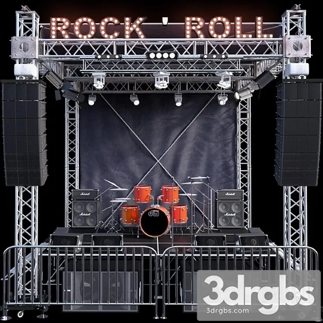 Jc Mini Concert Stage 2 3D Model Free