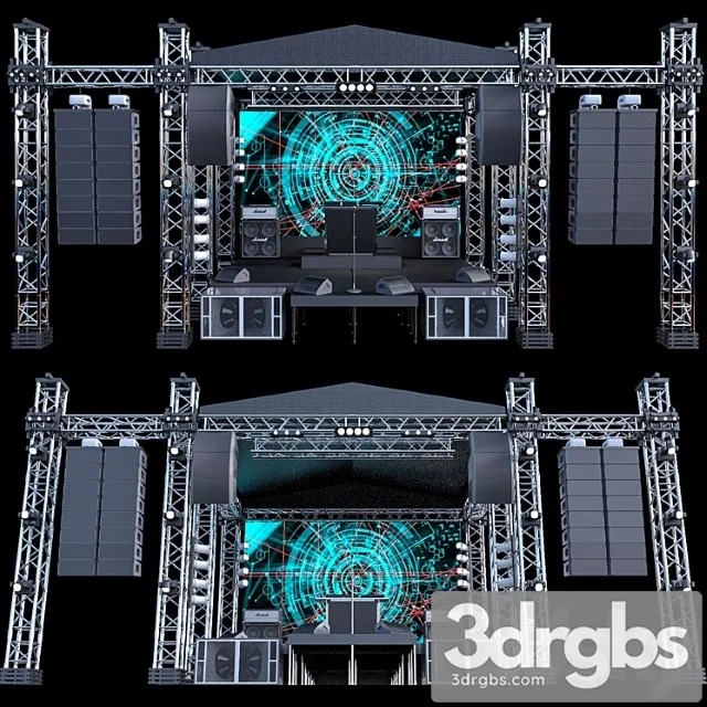 Jc Mini Concert Stage 3D Model Free