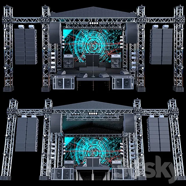 JC Mini Concert Stage 3D Model