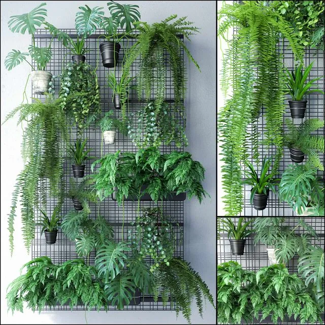 JC Wall Grid Plant Pot 3D Model