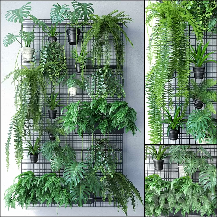 JC Wall Grid Plant Pot 3D Model