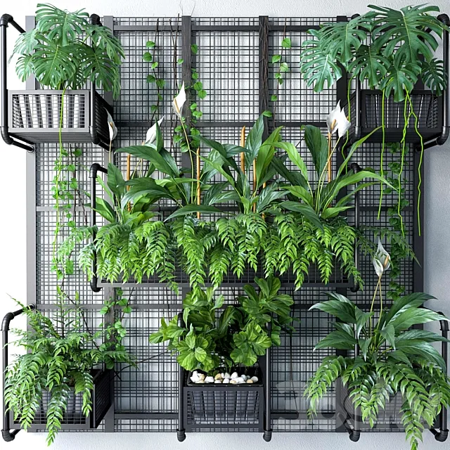 JC Wall Grid Pot 6 3D Model