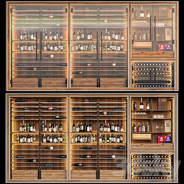 JC Wine Cabinet 5 3D Model