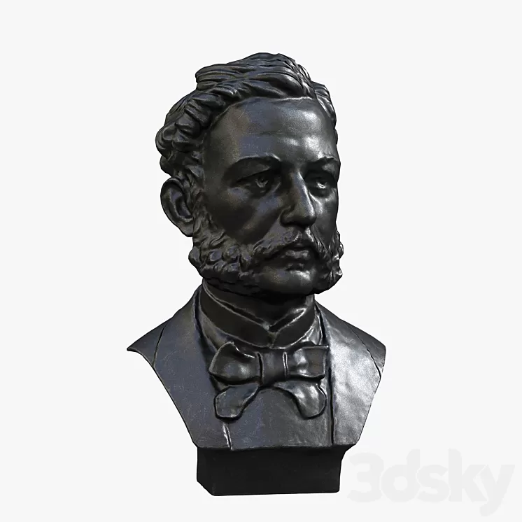 Jean-Henri Dunant (1828 - 1910) founder of the red cross 3D Model