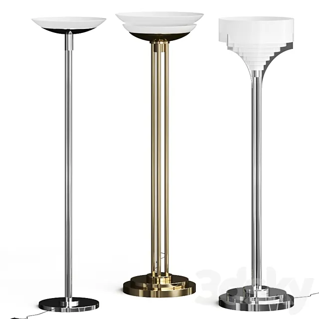 Jean Perzel Noi Set Floor Tables 3D Model