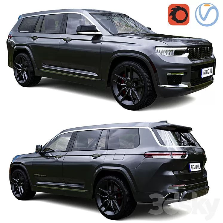 Jeep Grand Cherokee L 2021 3D Model