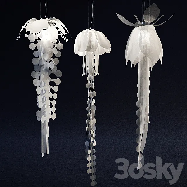 Jellyfish chandelier 3D Model