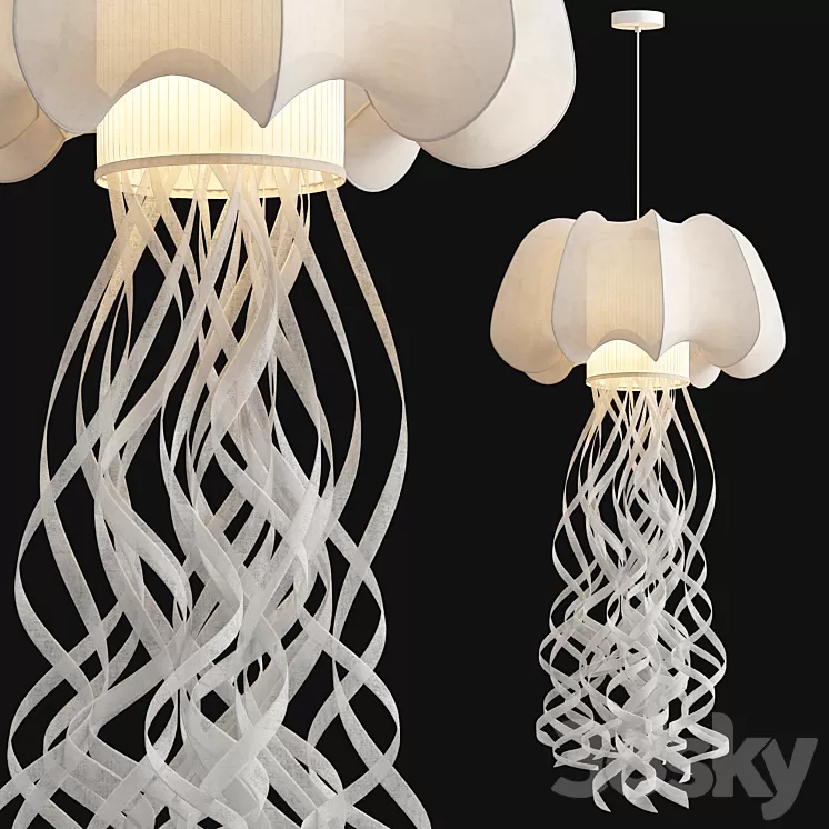 Jellyfish Pendant Light 3D Model
