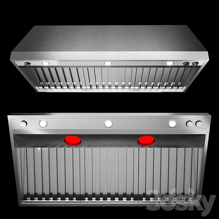 Jenn-Air JXW9048HP professional wall-mounted hood 3D Model