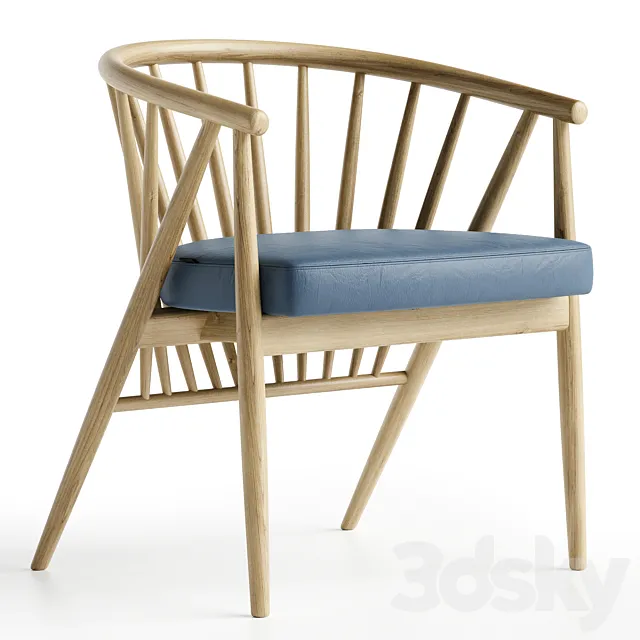 Jenny Contemporary Upholstered Armchair 3D Model
