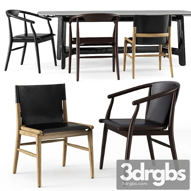 Jens Chairs And Alex Table 3D Model Free