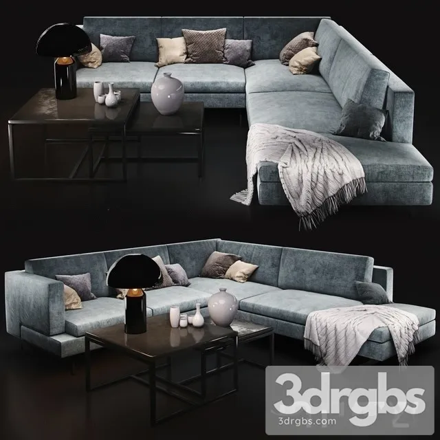 Jeremy 2987 Natuzzi Sofa 3D Model Free