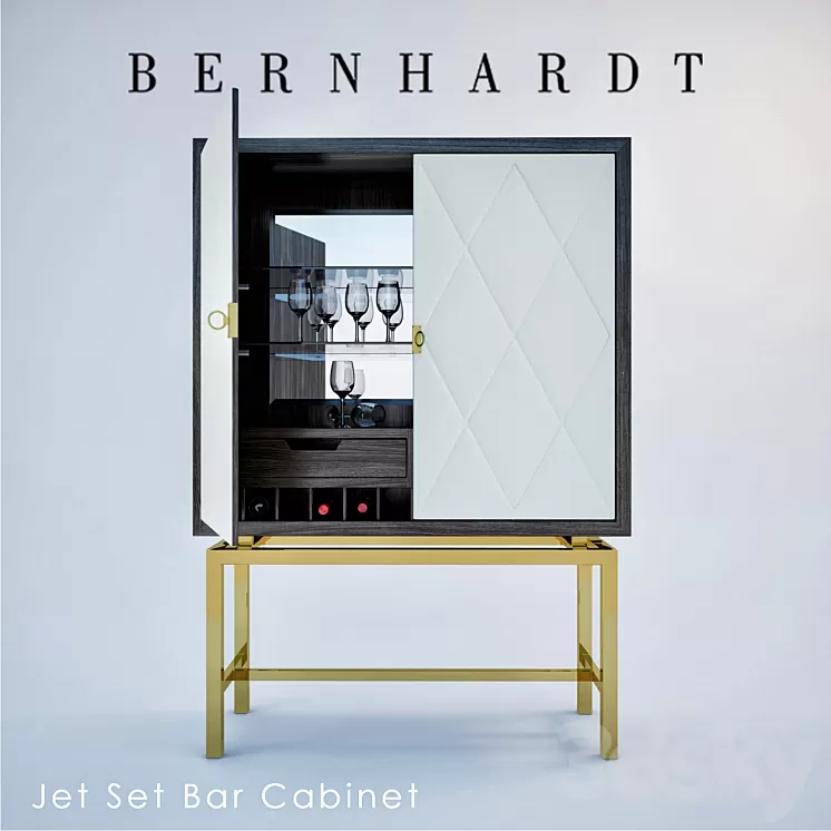 Jet Set Bar Cabinet 3D Model