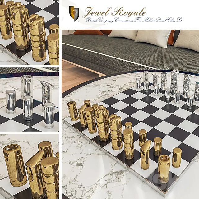 Jewel Royale Chess Set 3DModel