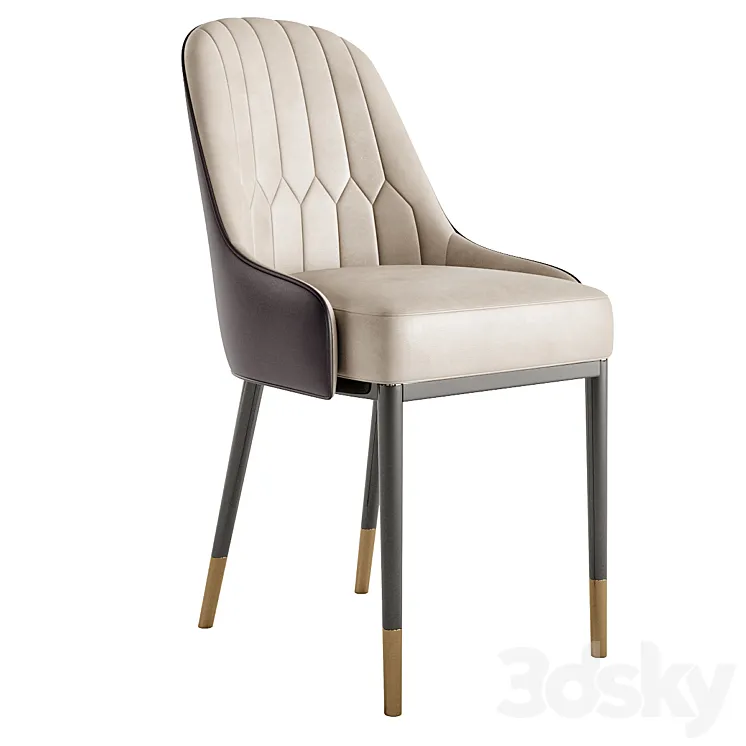 JFIA65A Modern Comfortable Dining Chair 3D Model Free