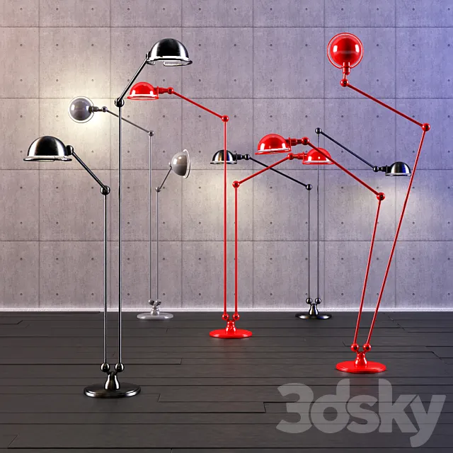 Jielde Loft Twin floor light 3DModel