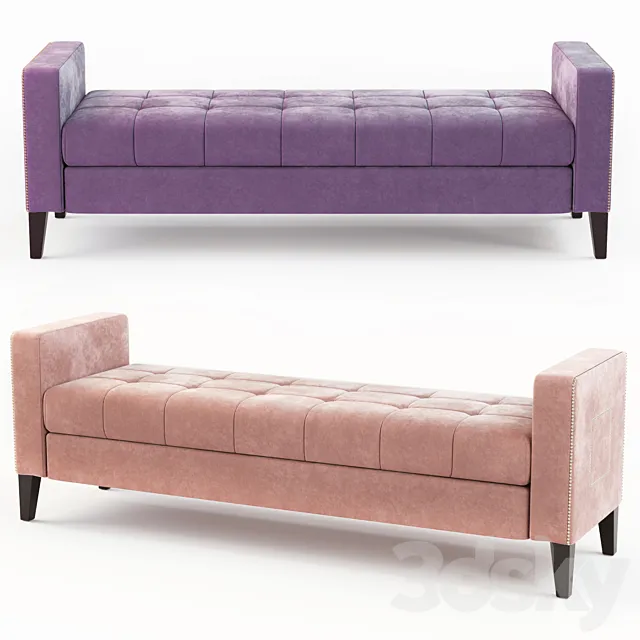 Jo Littlefair London Bloomsbury Bench 3D Model