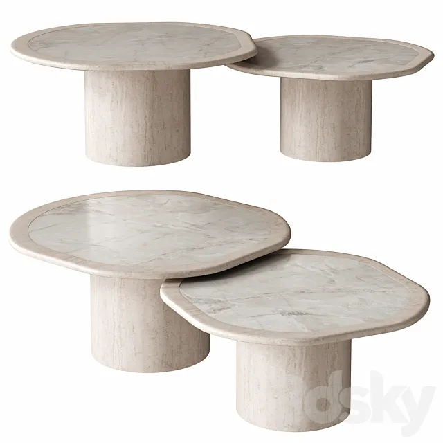 JOAN DUO ONYX COFFEE TABLE 3D Model
