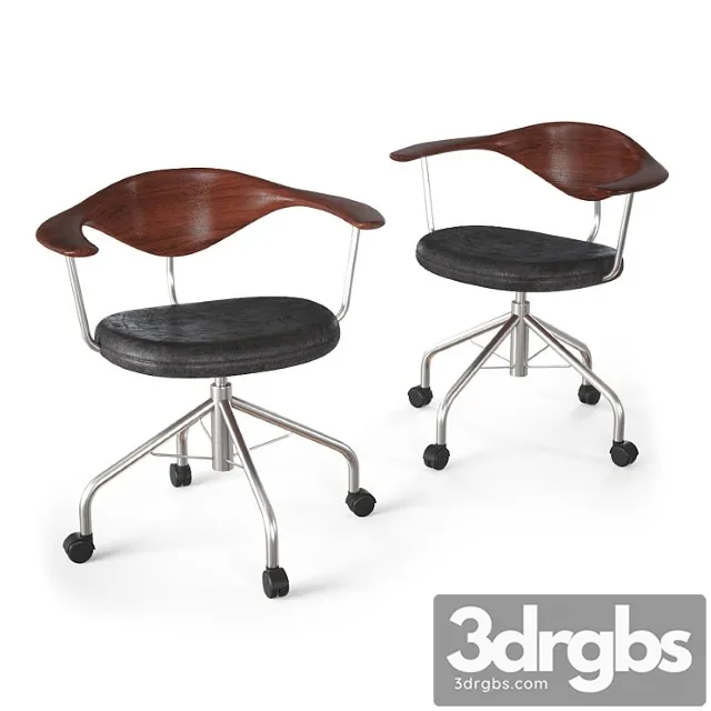 Johannes hansen - pp502 swivel chair 2 3D Model Free
