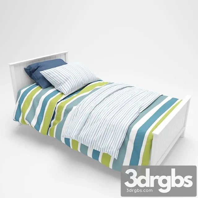 John Lewis Ashton Bedsteads Single White 3D Model Free
