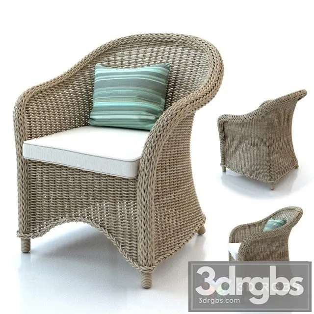 John Lewis Dante Garden Dining Armchair 3D Model Free