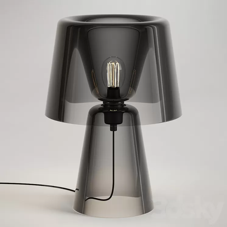 John Lewis Large Glass Table Lamp Smoke 3D Model