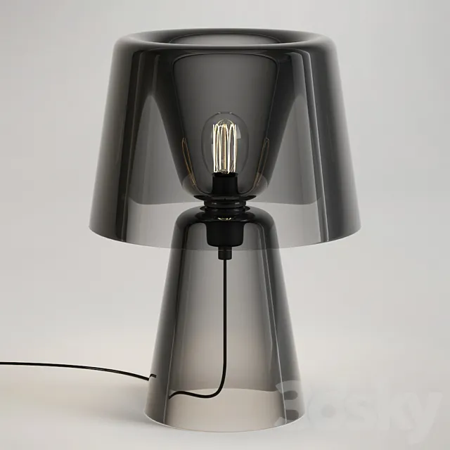 John Lewis Large Glass Table Lamp Smoke 3DModel