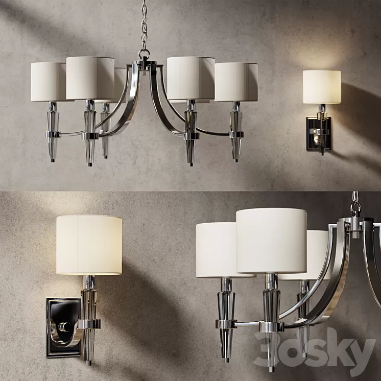 John Richard Crystal Cone Six-Light Chandelier AJC-8920 3D Model